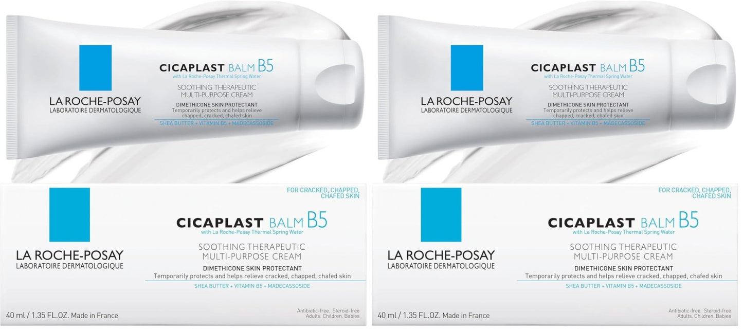 La Roche - Posay Cicaplast Balm B5, Healing Ointment and Soothing Therapeutic Multi Purpose Cream for Dry & Irritated Skin, Body and Hand Balm, Baby Safe, Fragrance Free - 7DAY'S