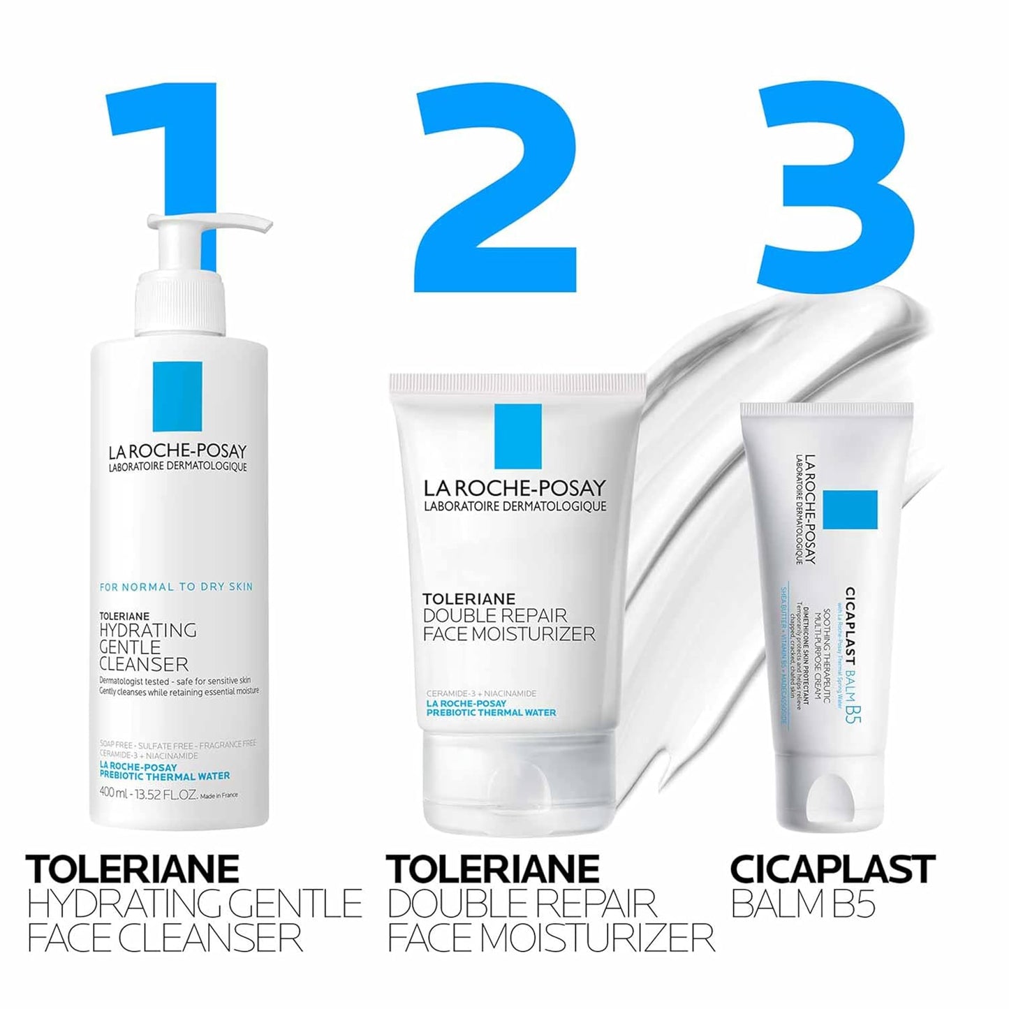 La Roche - Posay Cicaplast Balm B5, Healing Ointment and Soothing Therapeutic Multi Purpose Cream for Dry & Irritated Skin, Body and Hand Balm, Baby Safe, Fragrance Free - 7DAY'S