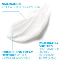 La Roche - Posay Cicaplast Hand Cream, Instant Relief Moisturizing Hand Lotion for Dry Hands, Shea Butter Lotion for Dry Cracked Hands, Non Greasy, Fragrance Free - 7DAY'S