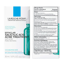 La Roche - Posay Effaclar 1.5% Salicylic Acid Serum, Acne Treatment For Face With Glycolic Acid & Niacinamide, Acne Serum Helps Clear Blackheads, Whiteheads, Pimples & Reduces Post Acne Marks - 7DAY'S
