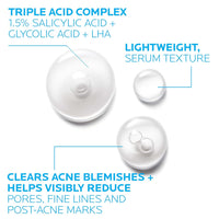 La Roche - Posay Effaclar 1.5% Salicylic Acid Serum, Acne Treatment For Face With Glycolic Acid & Niacinamide, Acne Serum Helps Clear Blackheads, Whiteheads, Pimples & Reduces Post Acne Marks - 7DAY'S