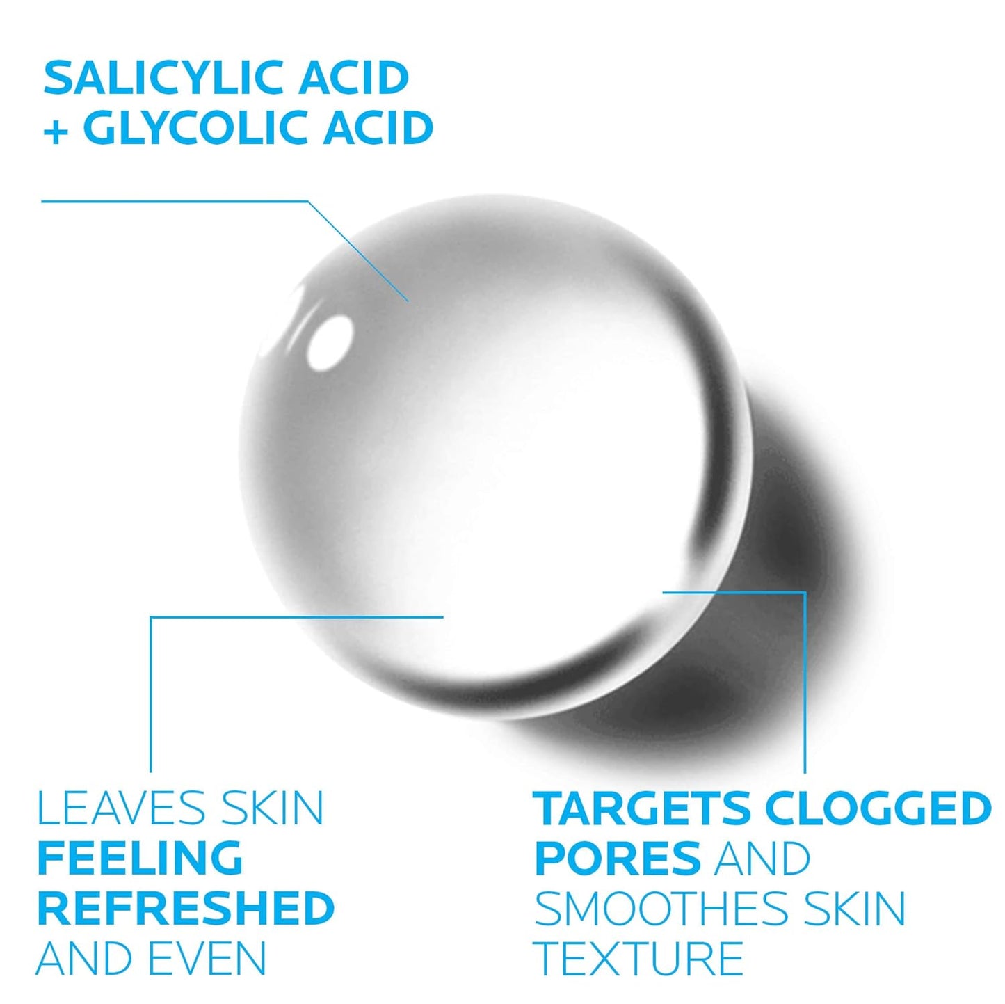 La Roche - Posay Effaclar Clarifying Solution Acne Toner with Salicylic Acid and Glycolic Acid, Pore Refining Oily Skin Toner, Gentle Exfoliant to Unclog Pores and Remove Dead Skin Cells - 7DAY'S