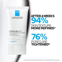 La Roche - Posay Effaclar Mat, Daily Moisturizer For Oily Skin, Visibly Reduces The Look Of Pores, Oil - Free Mattifying Moisturizer, Smooths Skin Texture, Non - Comedogenic & Dermatologist Tested - 7DAY'S