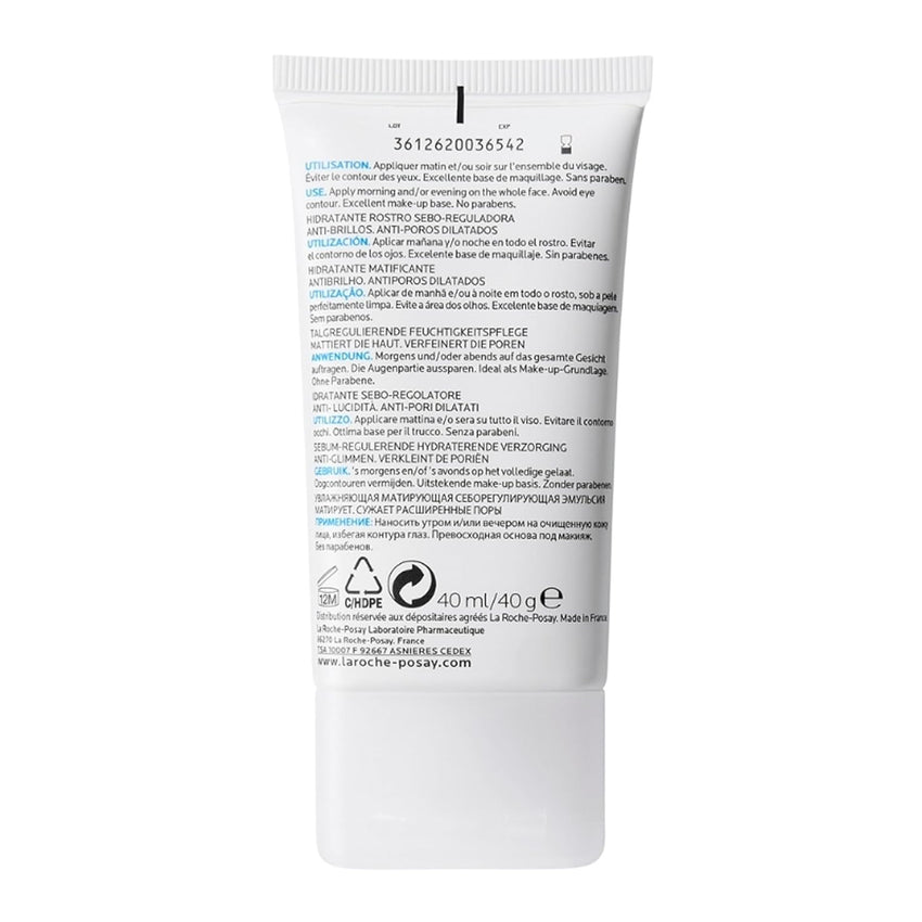 La Roche - Posay Effaclar Mat, Daily Moisturizer For Oily Skin, Visibly Reduces The Look Of Pores, Oil - Free Mattifying Moisturizer, Smooths Skin Texture, Non - Comedogenic & Dermatologist Tested - 7DAY'S