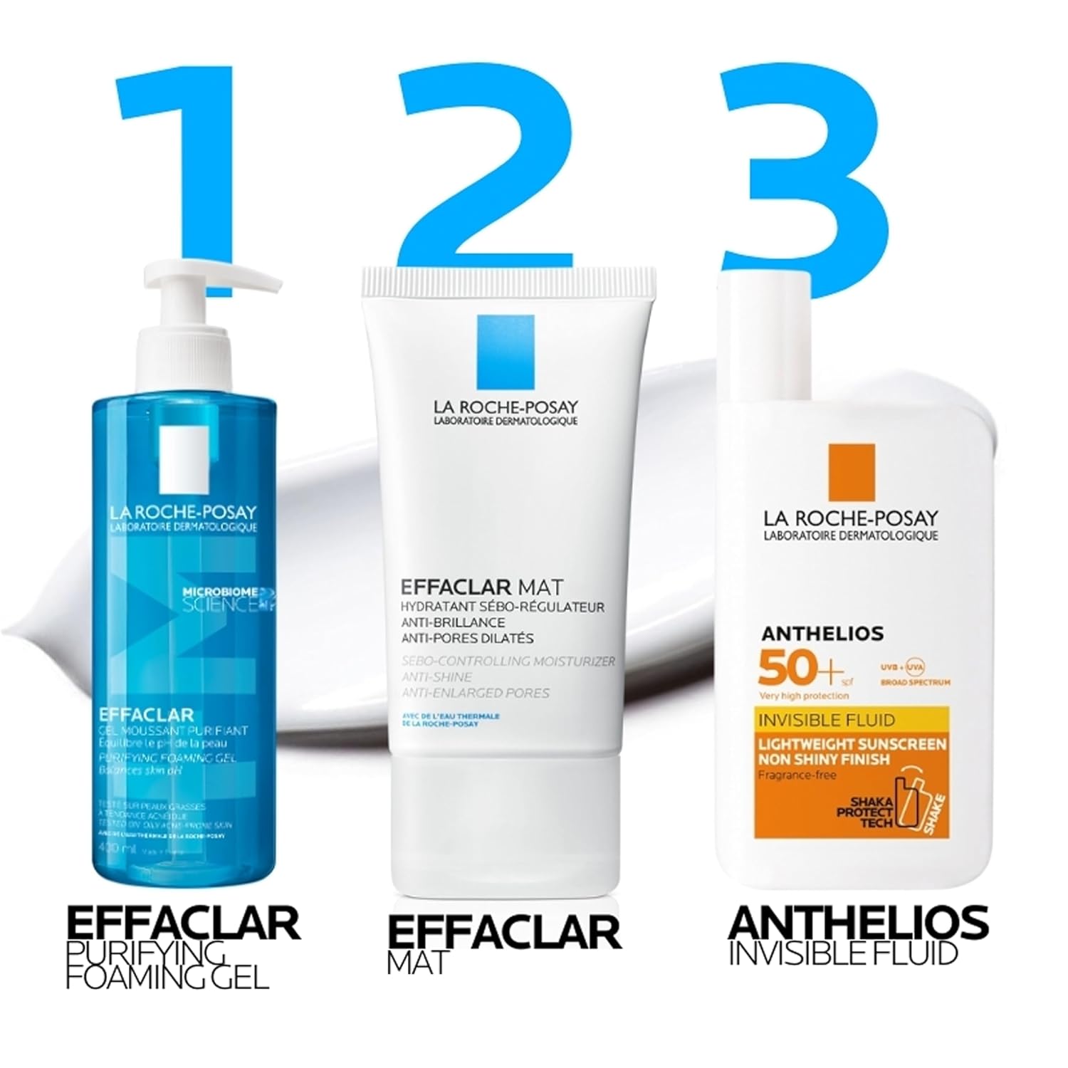 La Roche - Posay Effaclar Mat, Daily Moisturizer For Oily Skin, Visibly Reduces The Look Of Pores, Oil - Free Mattifying Moisturizer, Smooths Skin Texture, Non - Comedogenic & Dermatologist Tested - 7DAY'S
