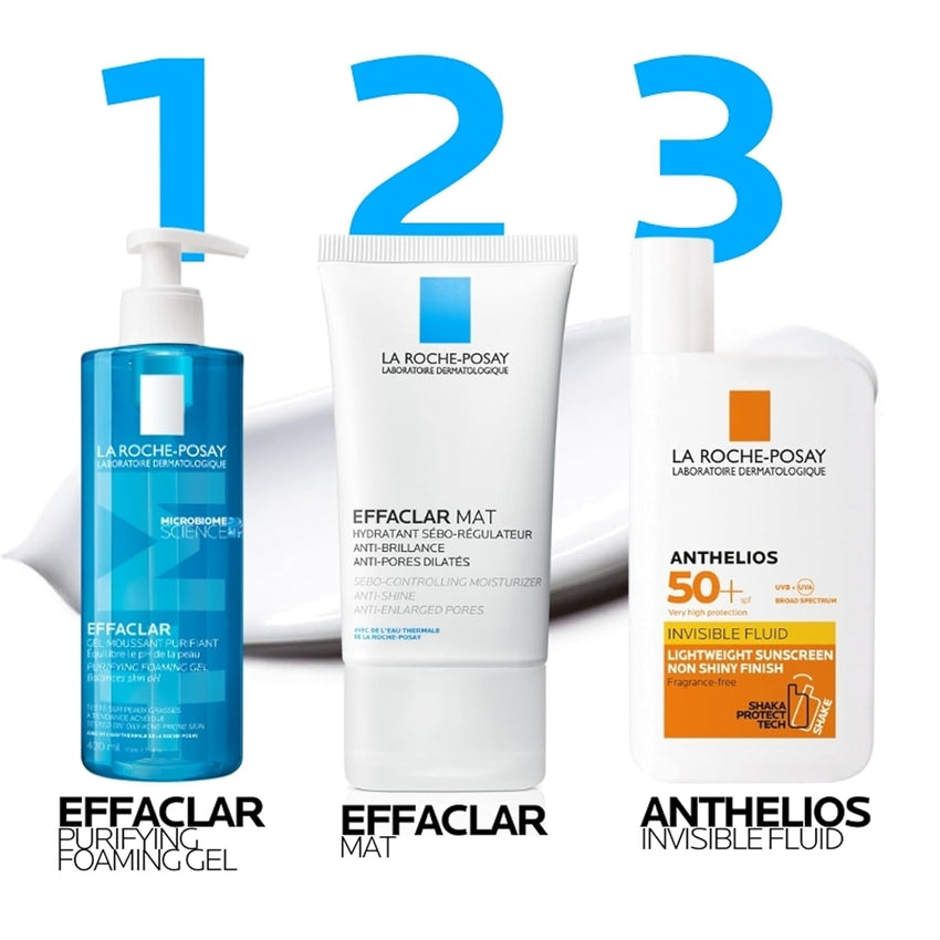 La Roche - Posay Effaclar Mat, Daily Moisturizer For Oily Skin, Visibly Reduces The Look Of Pores, Oil - Free Mattifying Moisturizer, Smooths Skin Texture, Non - Comedogenic & Dermatologist Tested - 7DAY'S