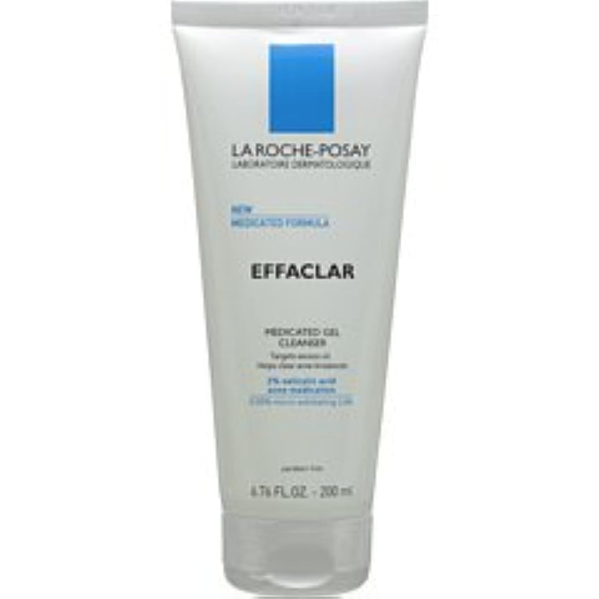 La Roche - Posay Effaclar Medicated Gel Cleanser, 2% Salicylic Acid Cleanser + LHA + Glycerin, Foaming Acne Face Wash, Helps Clear & Prevent Acne Breakouts, Oil Free, Targets Excess Oil - 7DAY'S
