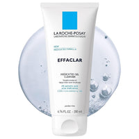 La Roche - Posay Effaclar Medicated Gel Cleanser, 2% Salicylic Acid Cleanser + LHA + Glycerin, Foaming Acne Face Wash, Helps Clear & Prevent Acne Breakouts, Oil Free, Targets Excess Oil - 7DAY'S