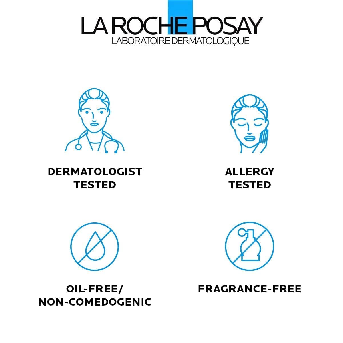 La Roche - Posay Effaclar Medicated Gel Cleanser, 2% Salicylic Acid Cleanser + LHA + Glycerin, Foaming Acne Face Wash, Helps Clear & Prevent Acne Breakouts, Oil Free, Targets Excess Oil - 7DAY'S