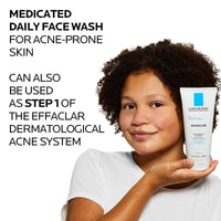 La Roche - Posay Effaclar Medicated Gel Cleanser, 2% Salicylic Acid Cleanser + LHA + Glycerin, Foaming Acne Face Wash, Helps Clear & Prevent Acne Breakouts, Oil Free, Targets Excess Oil - 7DAY'S