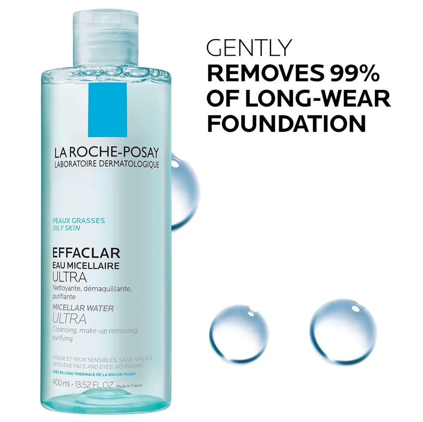 La Roche - Posay Effaclar Micellar Cleansing Water Toner for Oily Skin, Oil Free Makeup Remover, Safe for Sensitive Skin with Thermal Spring Water - 7DAY'S