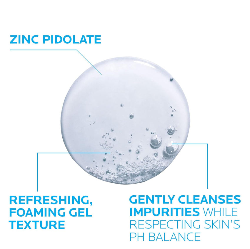 La Roche - Posay Effaclar Purifying Foaming Gel Cleanser for Oily Skin, With Zinc Pidolate To Remove Excess Oil & Shine, Alcohol Free & Oil Free, Face Wash For Oily Skin, Sensitive Skin Tested - 7DAY'S