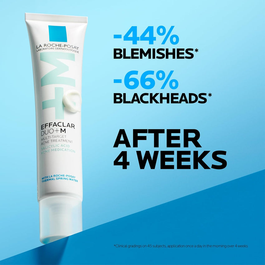 La Roche - Posay Effaclar Salicylic Acid Acne Treatment For Face, Mattifying Acne Gel Cream Spot Treatment for Blackheads, Whiteheads & Pores, Prevents New Pimples, Non - Greasy, Sensitive Skin Safe - 7DAY'S