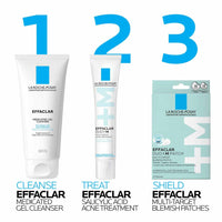 La Roche - Posay Effaclar Salicylic Acid Acne Treatment For Face, Mattifying Acne Gel Cream Spot Treatment for Blackheads, Whiteheads & Pores, Prevents New Pimples, Non - Greasy, Sensitive Skin Safe - 7DAY'S