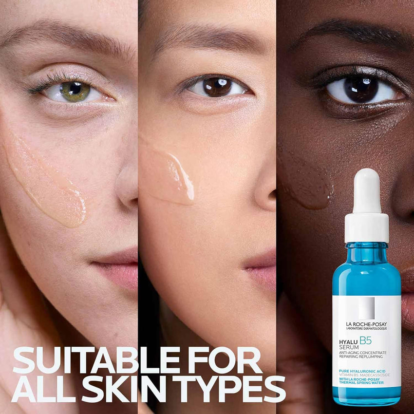 La Roche - Posay Hyalu B5 Pure Hyaluronic Acid Serum for Face, Vitamin B5 + Hyaluronic Acid + Madecassoside, Hydrating Serum Visibly Plumps Skin, Sensitive Skin Safe, Anti Aging, Oil - Free - 7DAY'S