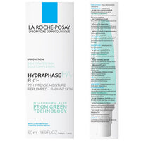 La Roche - Posay Hydraphase HA Rich, Hyaluronic Acid Face Moisturizer for Dry Skin with 72HR Hydration, Oil Free & Non - Comedogenic, 50 ML , 1.69 fl. oz. - 7DAY'S