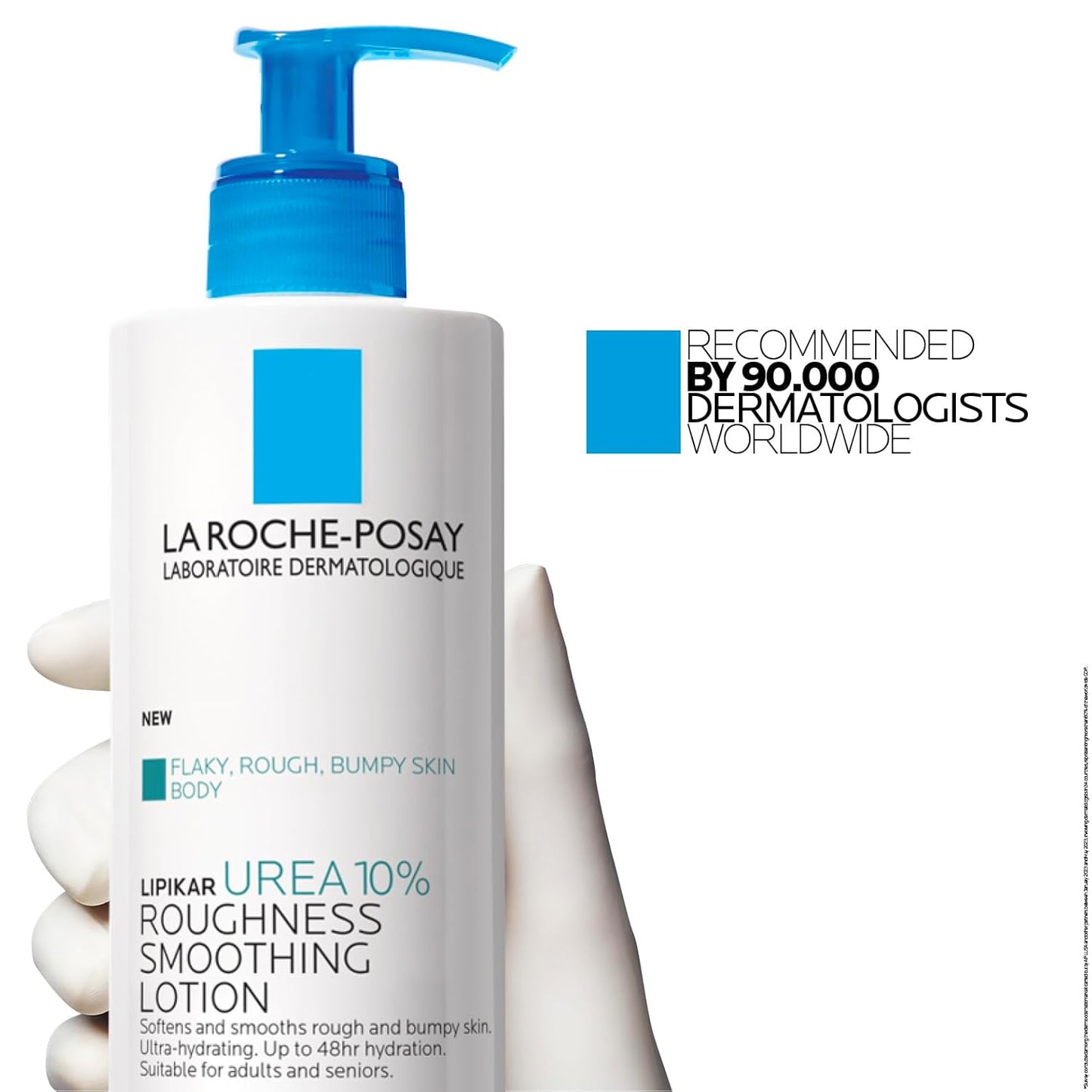 La Roche - Posay Lipikar Urea 10% Roughness Smoothing Lotion, Body Lotion For Dry Skin With 10% Urea + Shea Butter + Allantoin, Rough And Bumpy Skin Lotion, Softens & Smooths Skin With 1 Application - 7DAY'S