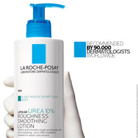 La Roche - Posay Lipikar Urea 10% Roughness Smoothing Lotion, Body Lotion For Dry Skin With 10% Urea + Shea Butter + Allantoin, Rough And Bumpy Skin Lotion, Softens & Smooths Skin With 1 Application - 7DAY'S