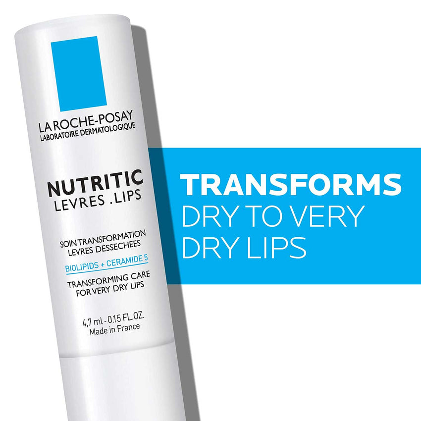 La Roche - Posay Nutritic Lip Balm for Very Dry Lips, Soothes and Repairs Chapped Lips with Shea Butter and Ceramides, 0.15 Fl Oz (Pack of 1) - 7DAY'S