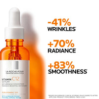 La Roche - Posay Pure 12% Vitamin C Serum For Face With Hyaluronic Acid & Salicylic Acid, Hydrating Face Serum, Boost Radiance & Reduce Wrinkles, 2 Formulas for Normal or Oily Skin Control - 7DAY'S