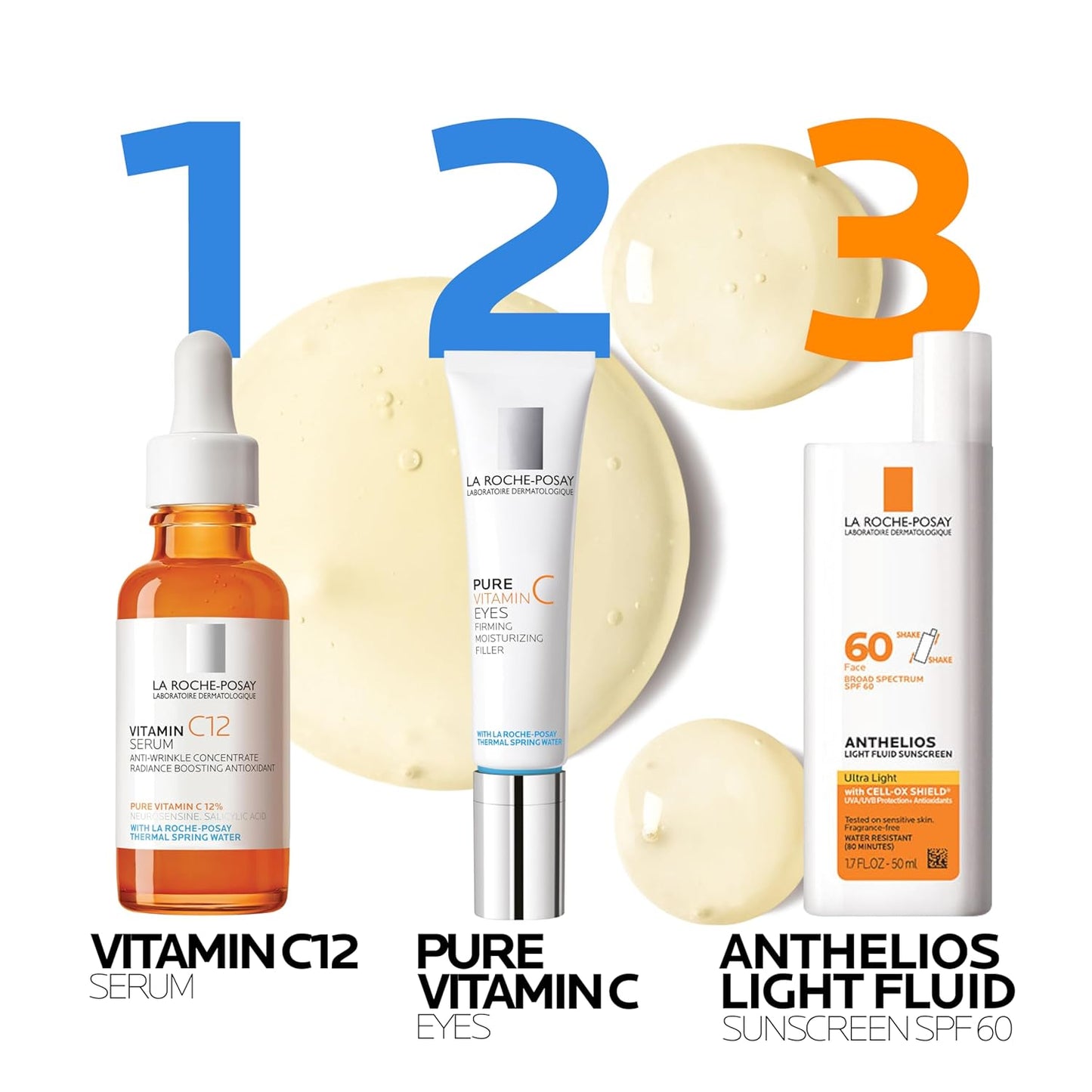 La Roche - Posay Pure 12% Vitamin C Serum For Face With Hyaluronic Acid & Salicylic Acid, Hydrating Face Serum, Boost Radiance & Reduce Wrinkles, 2 Formulas for Normal or Oily Skin Control - 7DAY'S