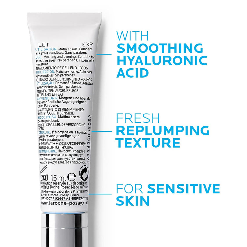 La Roche - Posay Redermic C Pure Vitamin C Eye Cream with Hyaluronic Acid to Reduce Wrinkles for Anti - Aging Effect, 0.5 Fl Oz (Pack of 1) - 7DAY'S