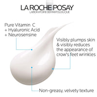 La Roche - Posay Redermic C Pure Vitamin C Eye Cream with Hyaluronic Acid to Reduce Wrinkles for Anti - Aging Effect, 0.5 Fl Oz (Pack of 1) - 7DAY'S