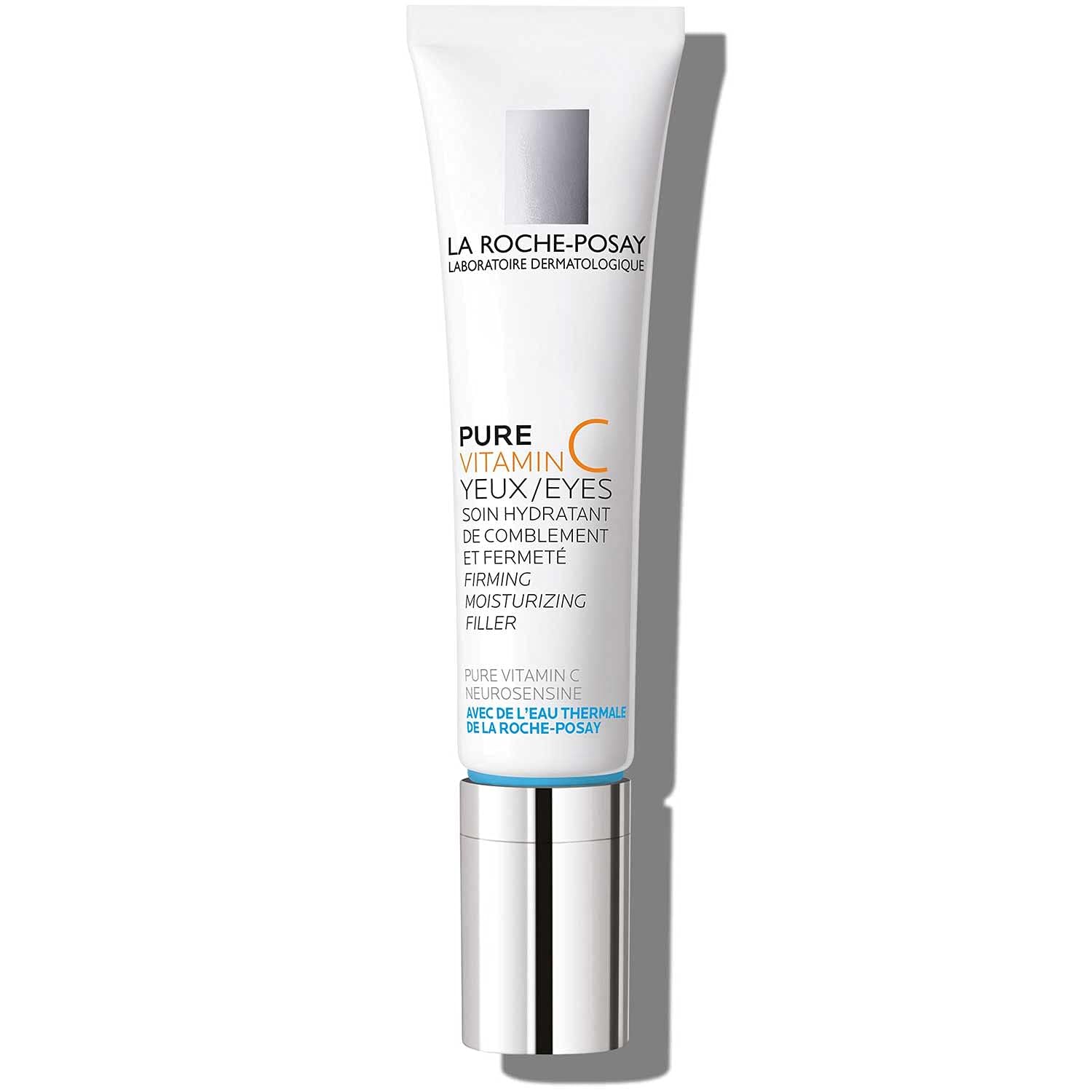 La Roche - Posay Redermic C Pure Vitamin C Eye Cream with Hyaluronic Acid to Reduce Wrinkles for Anti - Aging Effect, 0.5 Fl Oz (Pack of 1) - 7DAY'S