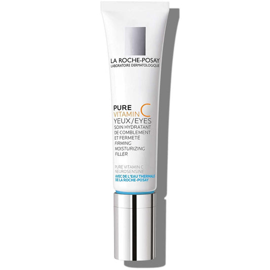 La Roche - Posay Redermic C Pure Vitamin C Eye Cream with Hyaluronic Acid to Reduce Wrinkles for Anti - Aging Effect, 0.5 Fl Oz (Pack of 1) - 7DAY'S