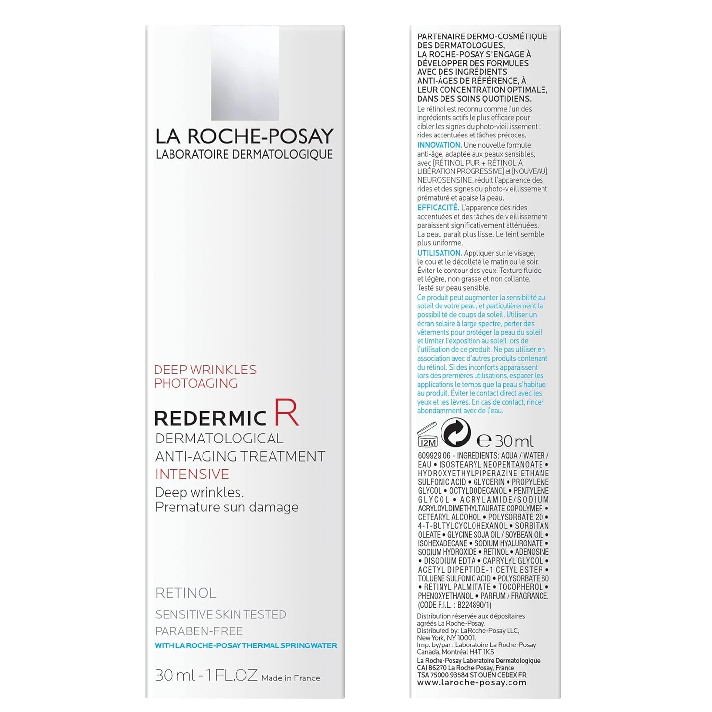 La Roche - Posay Redermic R Anti Aging Retinol Cream, Reduces Wrinkles, Fine Lines, and Age Spots with Pure Retinol Face Cream, 1 Fl Oz - 7DAY'S