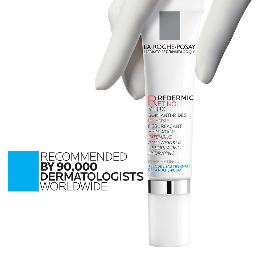 La Roche - Posay Redermic R Eyes Retinol Eye Cream, Anti - Aging Eye Cream to Reduce Wrinkles and Dark Circles With Pure Retinol and Caffeine, 0.5 Fl Oz (Pack of 1) - 7DAY'S