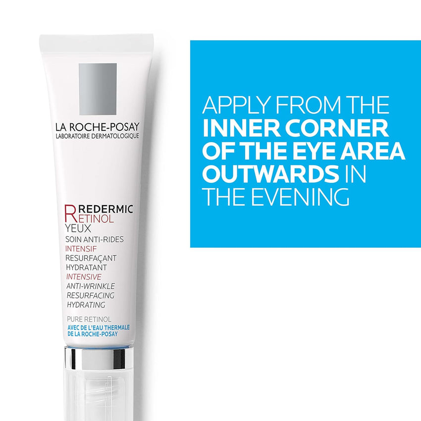 La Roche - Posay Redermic R Eyes Retinol Eye Cream, Anti - Aging Eye Cream to Reduce Wrinkles and Dark Circles With Pure Retinol and Caffeine, 0.5 Fl Oz (Pack of 1) - 7DAY'S