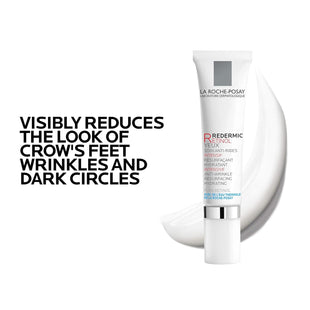 La Roche - Posay Redermic R Eyes Retinol Eye Cream, Anti - Aging Eye Cream to Reduce Wrinkles and Dark Circles With Pure Retinol and Caffeine, 0.5 Fl Oz (Pack of 1) - 7DAY'S
