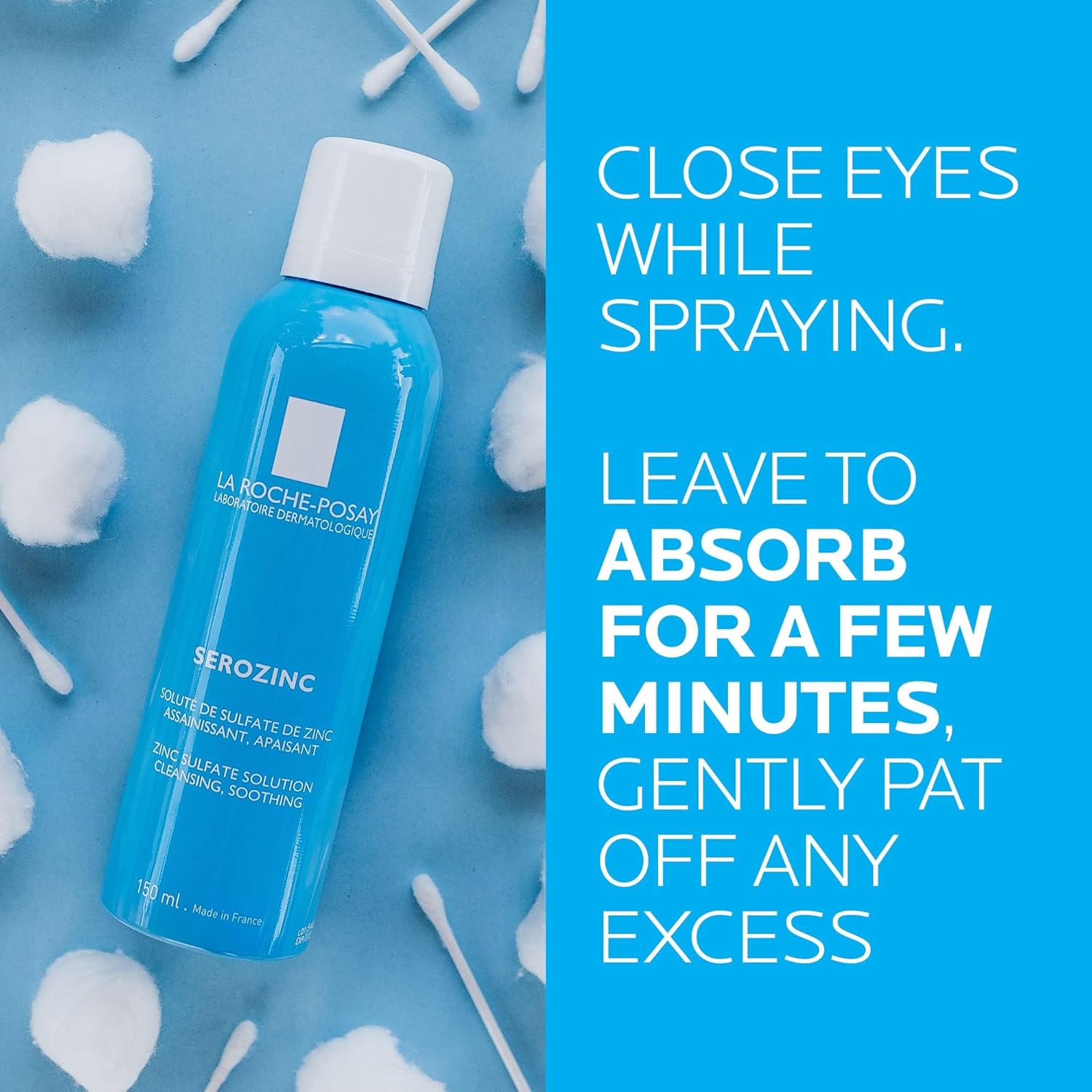 La Roche - Posay Serozinc Face Toner for Oily Skin with Zinc, Mattifying Face Spray and Acne Prone Skin Toner to Reduce Shine for Oil Control, Alcohol Free Face Mist, 5 Fl Oz (Pack of 1) - 7DAY'S