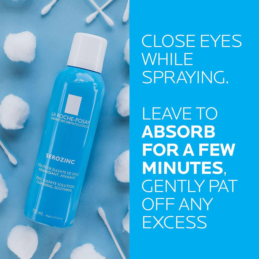 La Roche - Posay Serozinc Face Toner for Oily Skin with Zinc, Mattifying Face Spray and Acne Prone Skin Toner to Reduce Shine for Oil Control, Alcohol Free Face Mist, 5 Fl Oz (Pack of 1) - 7DAY'S