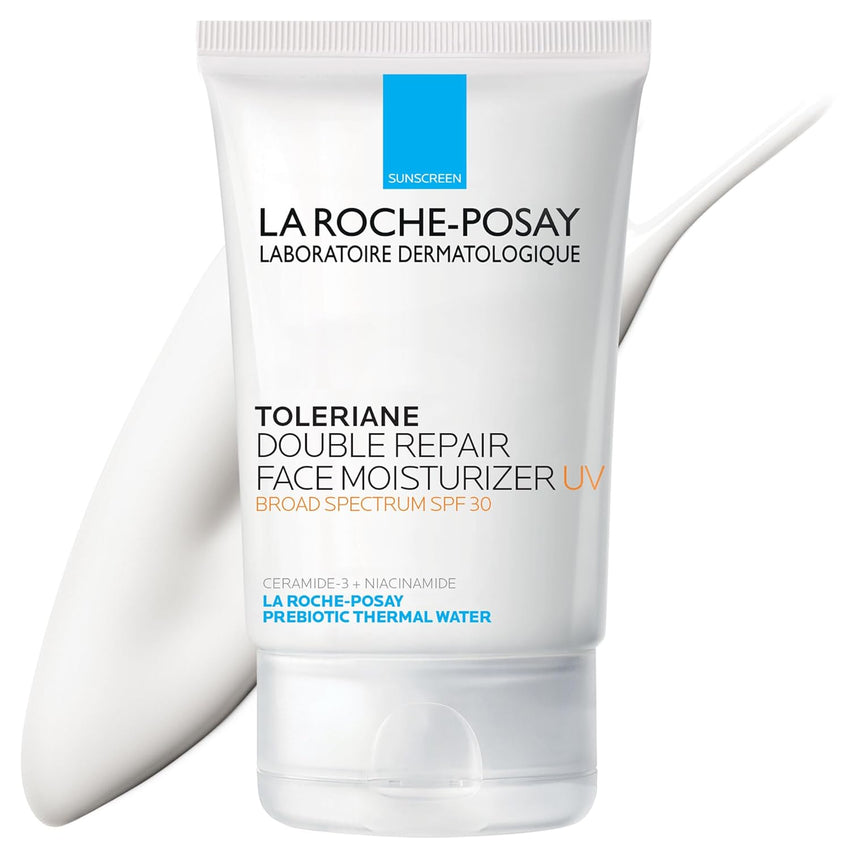 La Roche - Posay Toleriane Double Repair UV SPF Moisturizer for Face, Daily Facial Moisturizer with Sunscreen SPF 30, Niacinamide and Glycerin, Oil Free, Moisturizing Sun Protection - 7DAY'S