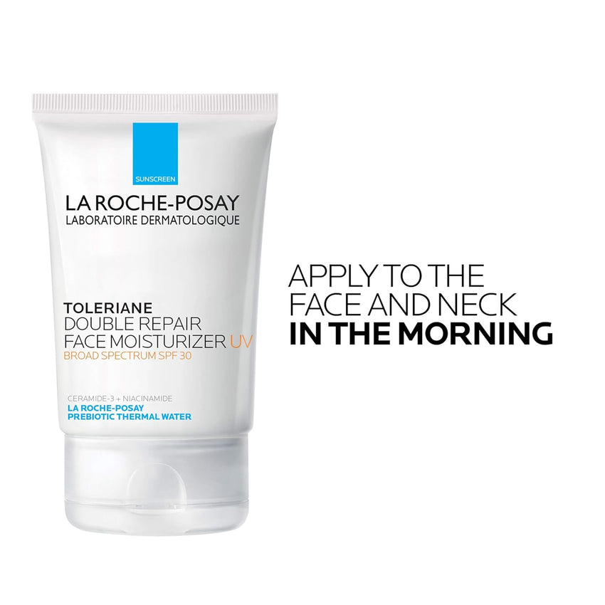 La Roche - Posay Toleriane Double Repair UV SPF Moisturizer for Face, Daily Facial Moisturizer with Sunscreen SPF 30, Niacinamide and Glycerin, Oil Free, Moisturizing Sun Protection - 7DAY'S