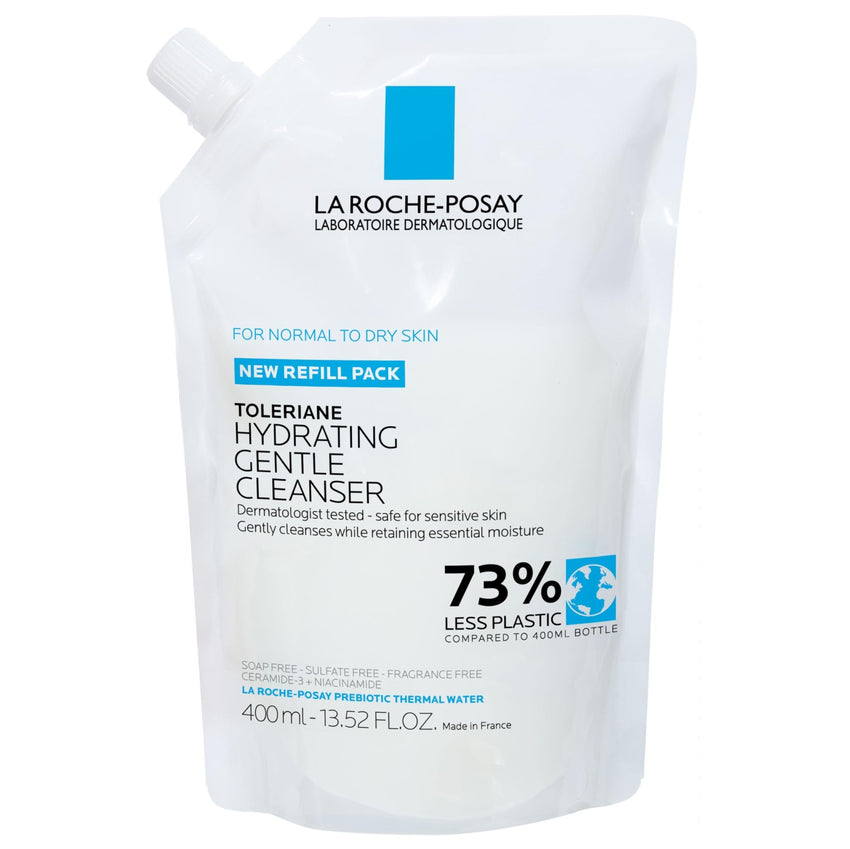 La Roche - Posay Toleriane Hydrating Gentle Face Cleanser, Hydrating Facial Cleanser With Niacinamide + Ceramides, Daily Face Wash For Dry Skin To Normal Skin, Sensitive Skin Tested, Fragrance Free - 7DAY'S