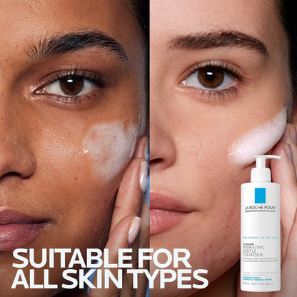 La Roche - Posay Toleriane Hydrating Gentle Face Cleanser, Hydrating Facial Cleanser With Niacinamide + Ceramides, Daily Face Wash For Dry Skin To Normal Skin, Sensitive Skin Tested, Fragrance Free - 7DAY'S