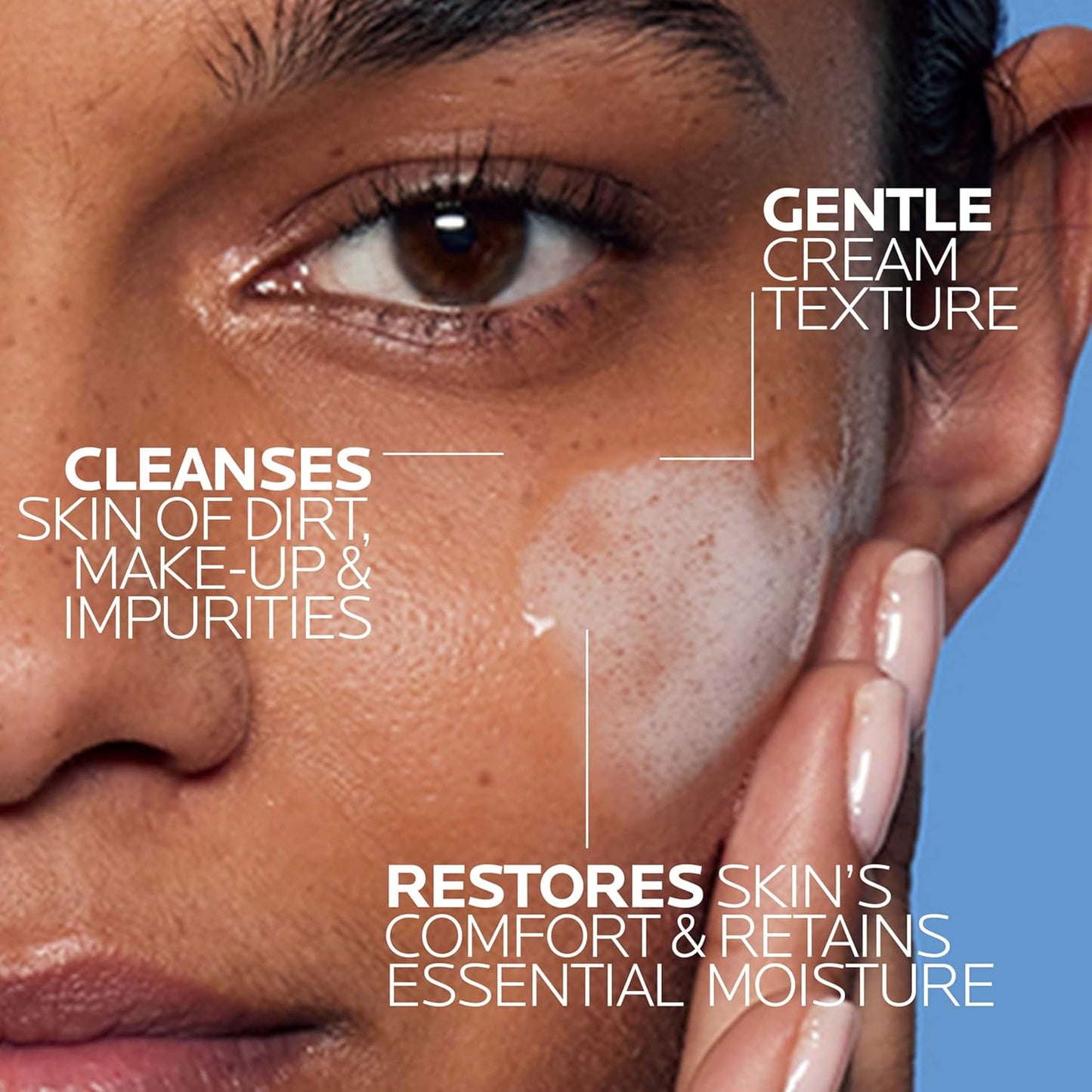 La Roche - Posay Toleriane Hydrating Gentle Face Cleanser, Hydrating Facial Cleanser With Niacinamide + Ceramides, Daily Face Wash For Dry Skin To Normal Skin, Sensitive Skin Tested, Fragrance Free - 7DAY'S