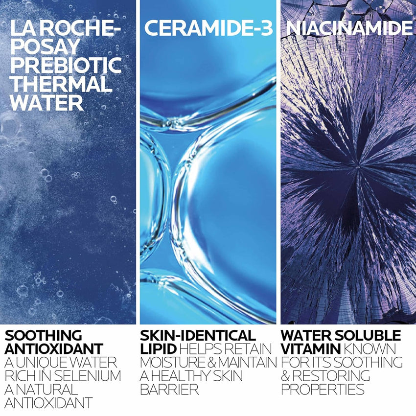 La Roche - Posay Toleriane Hydrating Gentle Face Cleanser, Hydrating Facial Cleanser With Niacinamide + Ceramides, Daily Face Wash For Dry Skin To Normal Skin, Sensitive Skin Tested, Fragrance Free - 7DAY'S