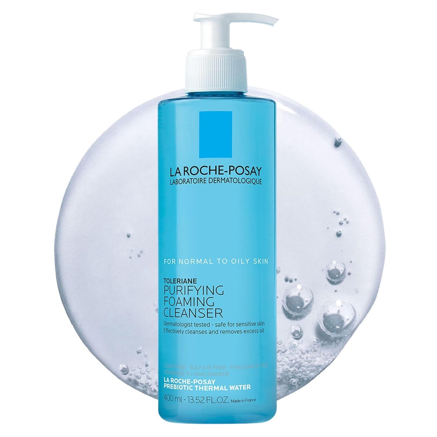 La Roche - Posay Toleriane Purifying Foaming Facial Cleanser, Oil Free Face Wash for Women & Men with Niacinamide + Ceramides, Pore Cleanser Safe For Sensitive Skin, Won’t Dry Out Skin, Soap Free - 7DAY'S