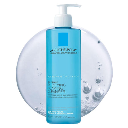 La Roche - Posay Toleriane Purifying Foaming Facial Cleanser, Oil Free Face Wash for Women & Men with Niacinamide + Ceramides, Pore Cleanser Safe For Sensitive Skin, Won’t Dry Out Skin, Soap Free - 7DAY'S