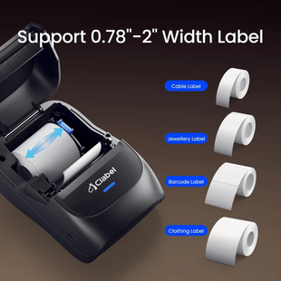 Label Maker Machine with Tape: 221B Thermal Inkless Label Printer 2 Inch Mini Portable Bluetooth Handheld Sticker Barcode Labeler Compatible with Phone & PC for Small Business Retail Office - 7DAY'S