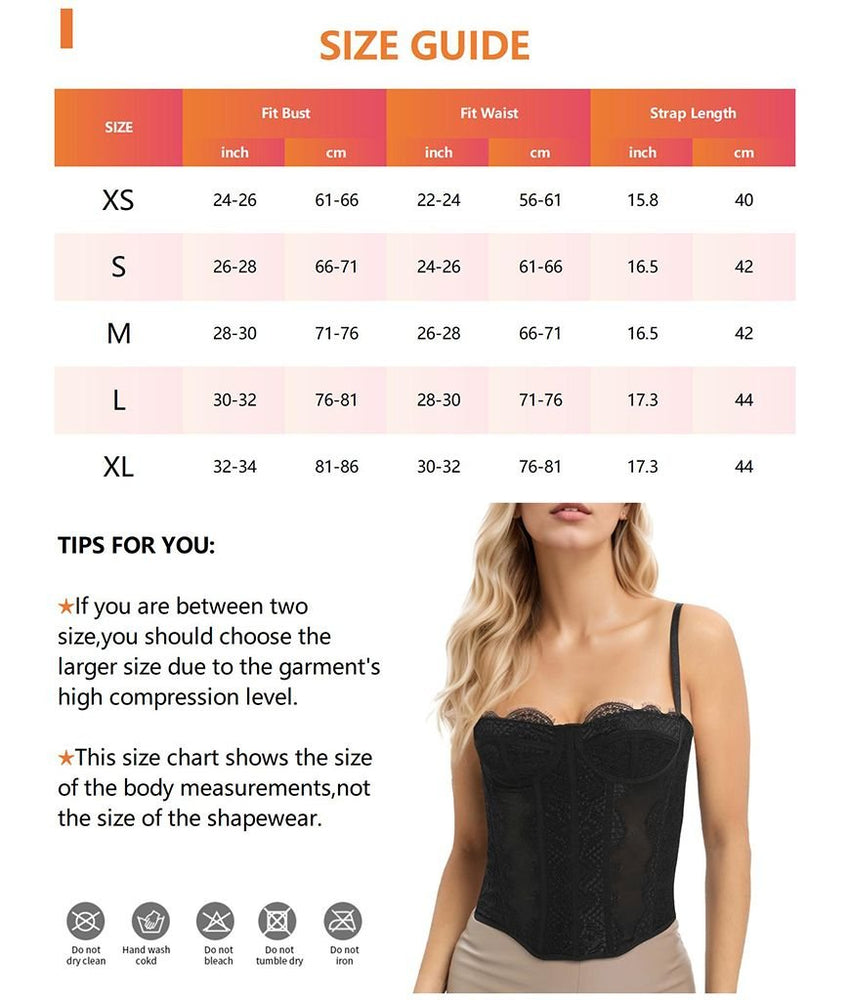 Lace Bustier Corset Tops for Women Going Out Mesh Overbust Adjustable Strap Waist Cincher Crop Bustier Party Rave Date Night Outfit Tank Top - 7DAY'S