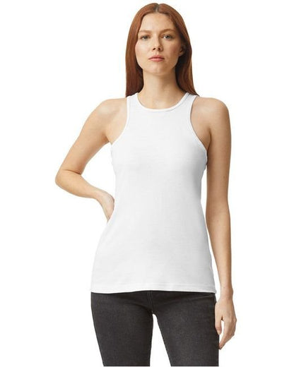 Ladies' CVC Racerback Tank - BLACK - S - 7DAY'S