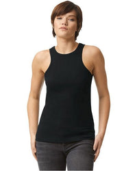 Ladies' CVC Racerback Tank - BLACK - S - 7DAY'S