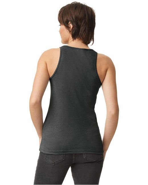 Ladies' CVC Racerback Tank - BLACK - S - 7DAY'S
