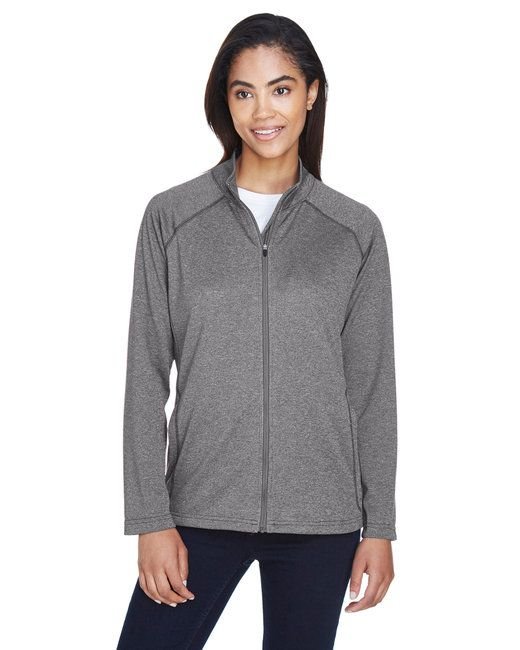 Ladies' Stretch Tech - Shell® Compass Full - Zip - DK GREY HEATHER - S - 7DAY'S