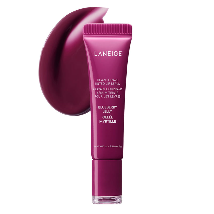 LANEIGE Glaze Craze Tinted Lip Serum: Hydrating Lip Serum for Glossy, Nourished Lips with Plumping Polypeptides - 7DAY'S